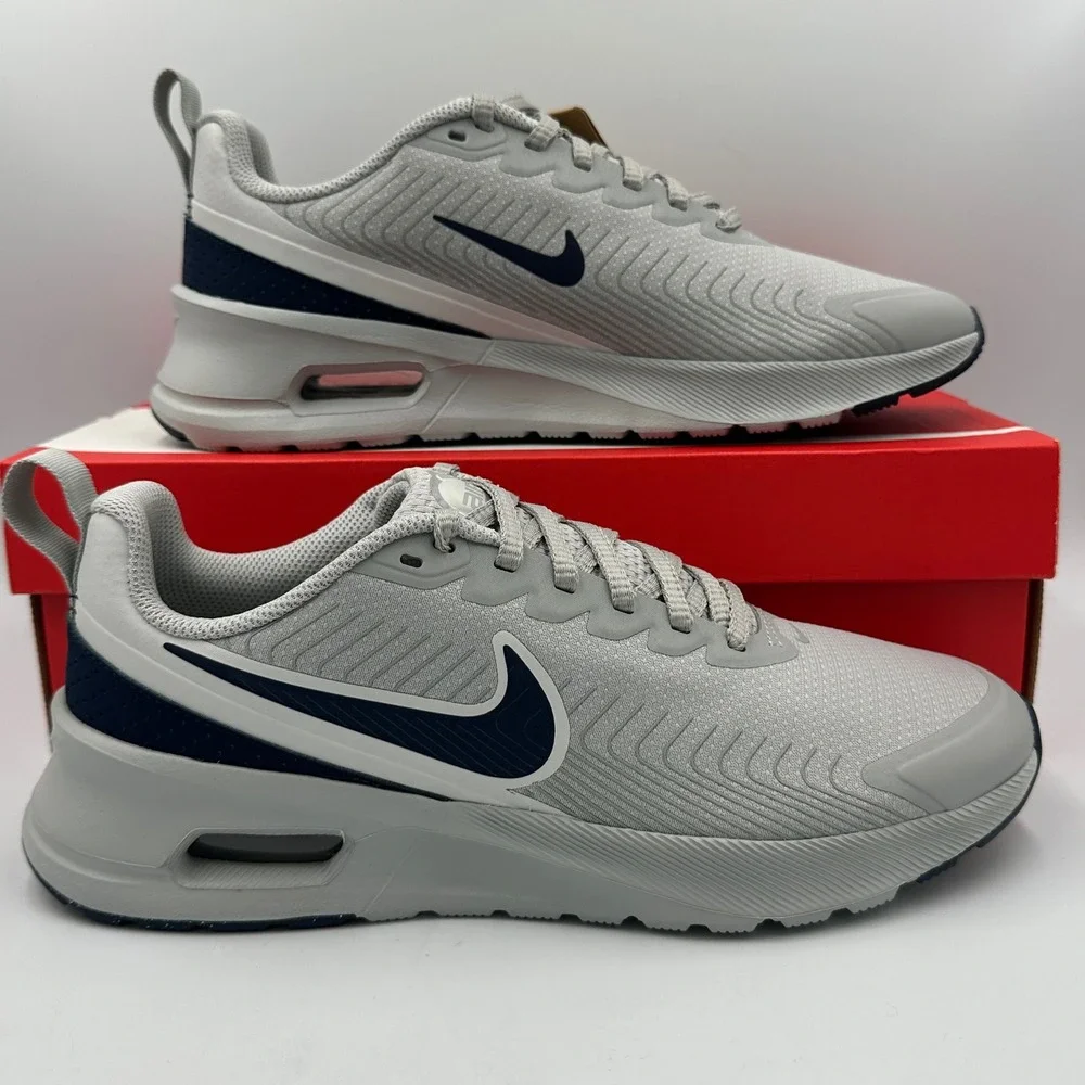 Nike Air Max Nuaxis Grey Navy Running Sneakers NIB Men 8‎ Wmn 9.5 FD4329-003